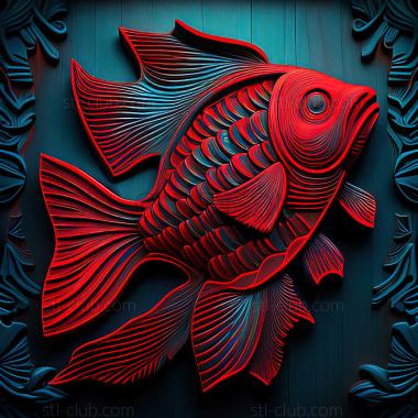 3D model st Red neon fish (STL)